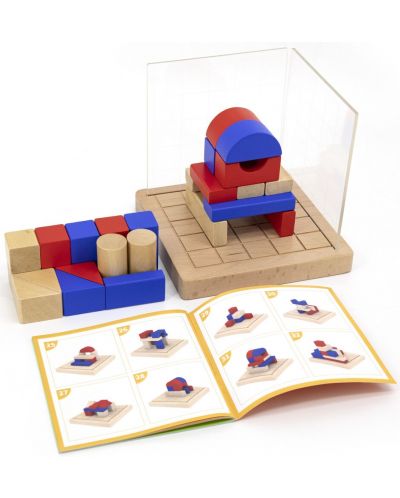 Детска игра с дървени блокове Viga - Изграждане на 3D композиции - 2