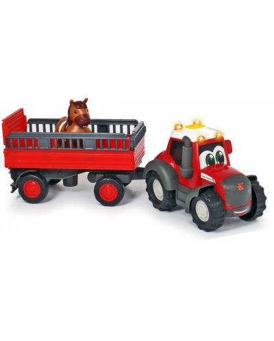Детска играчка Simba Toys ABC - Трактор с ремарке и конче, със звук и светлина - 1