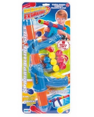 Детска играчка RS Toys - Пушка-помпа с меки топки - 1