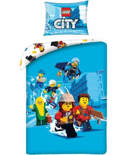 Детски спален комплект Halantex - Lego City, син - 1