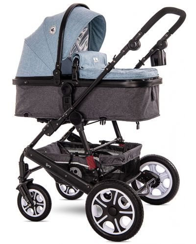 Детска комбинирана количка 3в1 Lorelli - Lora Set, синя - 3
