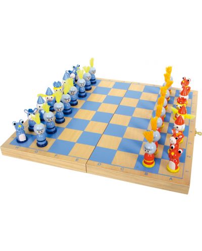 Детски дървен шах Small Foot - Рицари - 1
