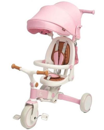 Детска триколка 2 в 1 Caretero Toyz - Faro, розова - 1