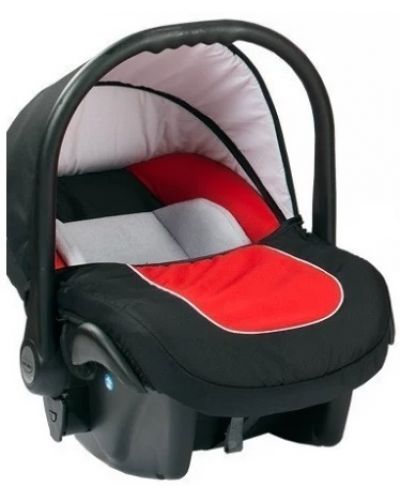 Кошница за кола Baby Merc - Leo, 3-9 kg, черна/червена