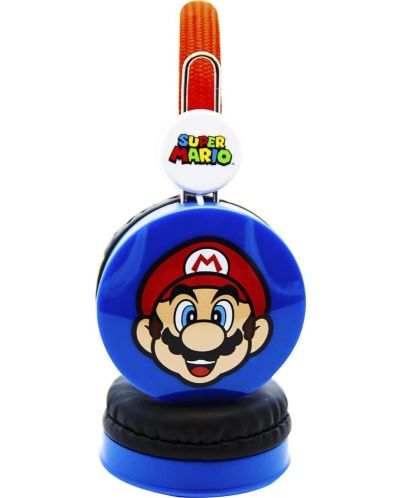 Детски слушалки OTL Technologies - Core Super Mario, сини/червени - 3
