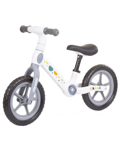 Детско колело за баланс Chipolino - Дино, бяло и сиво - 1