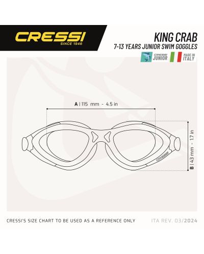 Детски очила за плуване Cressi - King Crab, лилави - 6