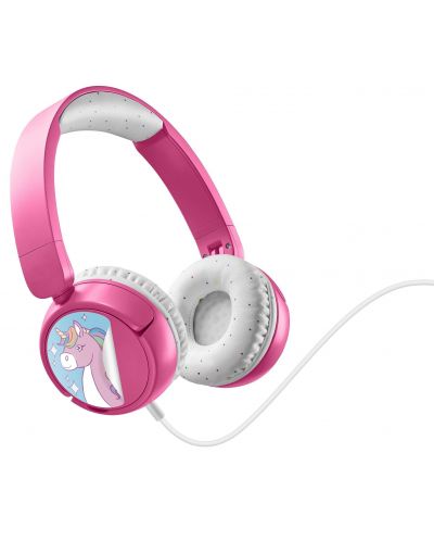 Детски слушалки Cellularline - Play Patch 3.5 mm, розови/бели - 1