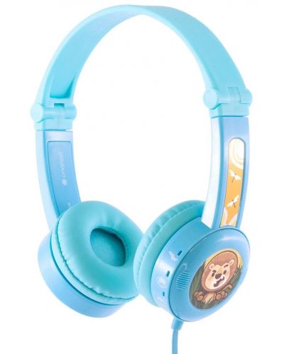 Детски слушалки BuddyPhones - Travel, сини - 1