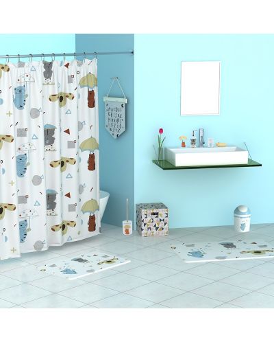 Детска четка за тоалетна Inter Ceramic - Cat and Dog, 9.8 x 39.5 cm - 2
