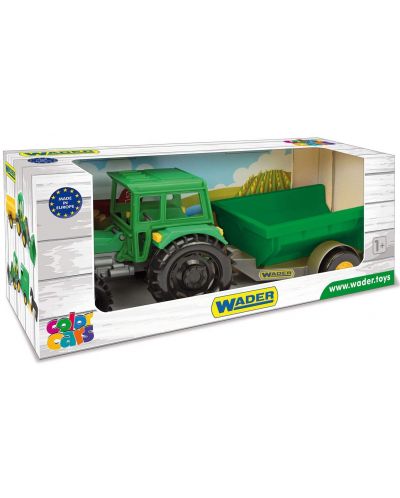 Детска играчка Wader - Трактор, с ремарке - 1
