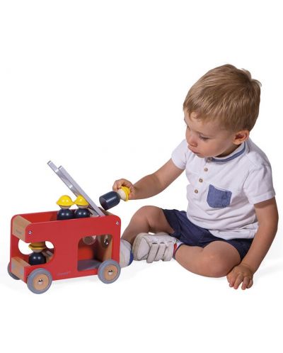 Детска играчка Janod - Пожарна кола Bolid - 5