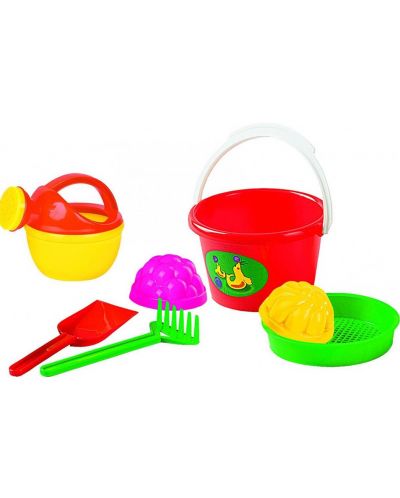 Детски плажен комплект Polesie Toys - Seal, 7 части, асортимент - 1