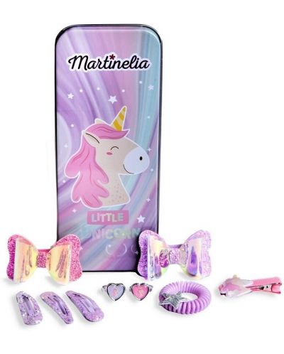 Детски комплект аксесоари за коса Martinelia - Little Unicorn, 10 части - 2