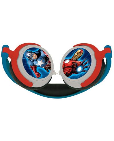 Детски слушалки Lexibook - Avengers HP010AV, сини/червени - 3