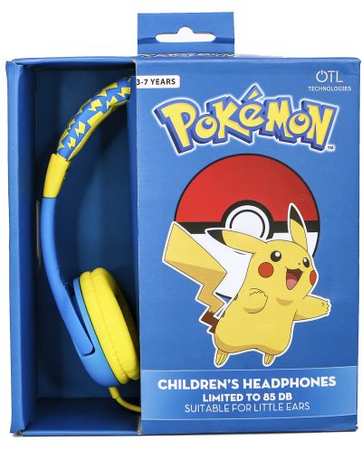 Детски слушалки OTL Technologies - Pokemon Pikachu, жълти/сини - 5