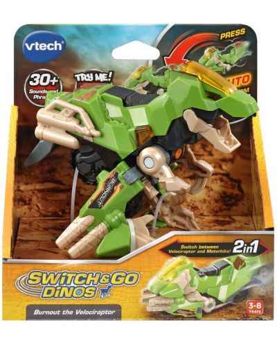 Детска играчка Vtech - Велосирапторът Burnout (на английски език) - 1