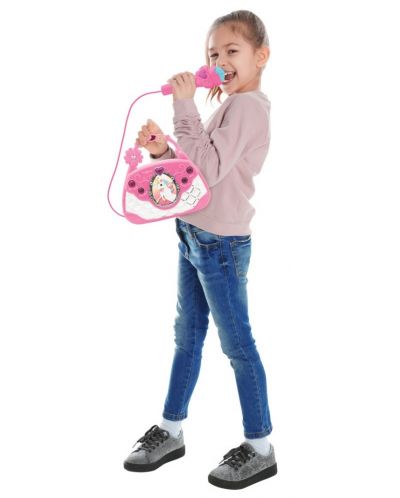 Детска играчка Lexibook - Електронна караоке чанта Unicorn, с микрофон - 5