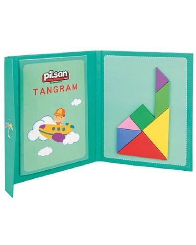 Детска игра Pilsan - Магнитен танграм - 1