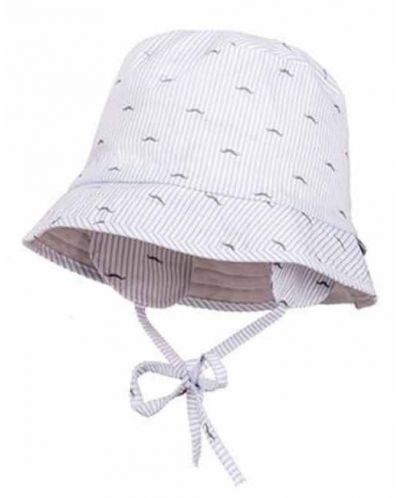 Детска лятна шапка Maximo - Периферия, синя, мустаци, 45 cm