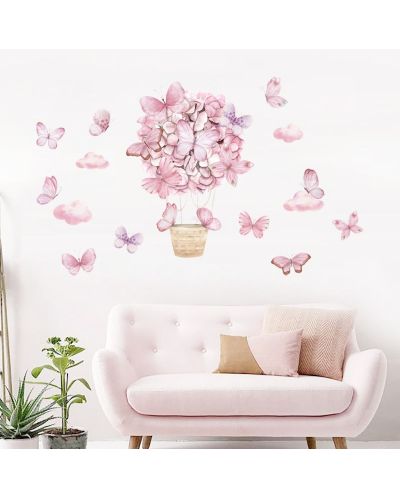 Детски стикери за стена за детска стая Sipo - Красиви розови пеперуди - 2