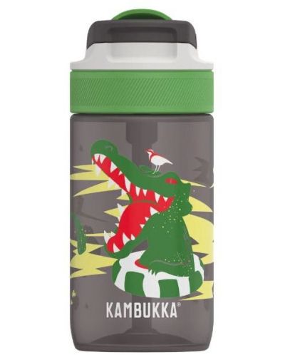 Детска бутилка за вода Kambukka Lagoon - Луд крокодил, 400 ml - 1