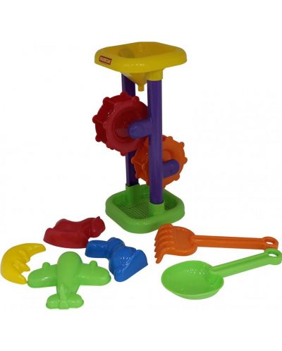 Детски плажен комплект Polesie Toys - Мелница, 7 части, асортимент - 2