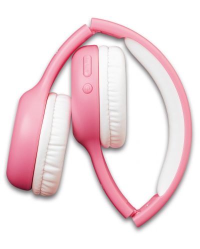 Детски слушалки с микрофон Lenco - HPB-110PK, безжични, розови - 6