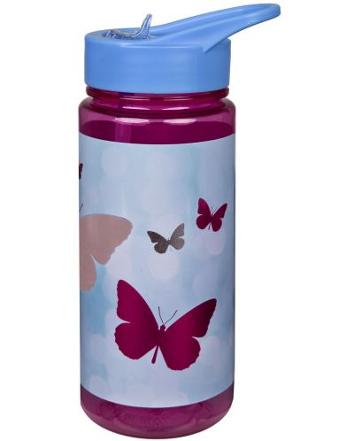 Детска бутилка за вода Undercover Scooli - Aero, Пеперуди, 500 ml - 1