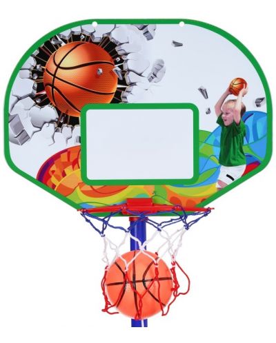 Детски комплект 2 в 1 GT - Баскетболен кош и футболна врата с топки - 4