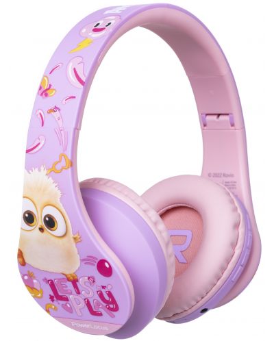 Детски слушалки PowerLocus - P2 Kids Angry Birds, безжични, розови/лилави - 2