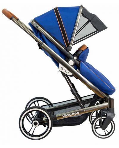 Детска количка 2 в 1 KikkaBoo Divaina - Тъмносиня, с кош за новородено - 7