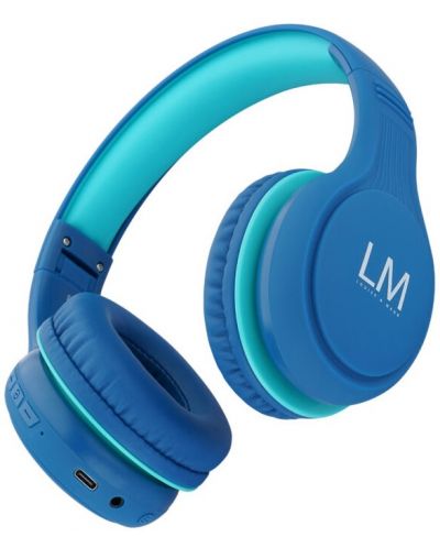 Детски слушалки PowerLocus - Louise&Mann K1 Kids, безжични, сини - 3