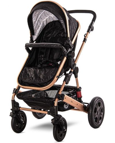 Детска комбинирана количка 3в1 Lorelli - Lora Set, Luxе Black - 3