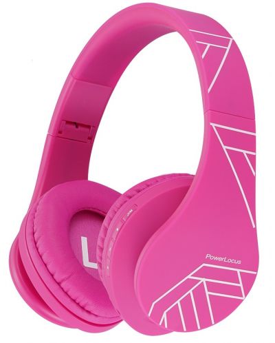 Детски слушалки PowerLocus - P2, безжични, розови - 1