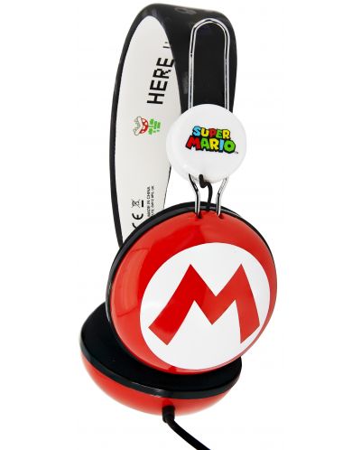 Детски слушалки OTL Technologies - Super Mario Icon, червени - 2