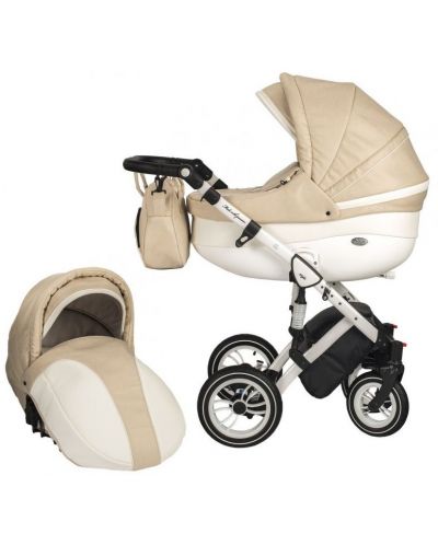 Детска количка 2 в 1 Baby Merc - Style, бежова - 1