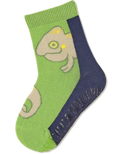 Детски чорапи със силиконова подметка Sterntaler - С хамелеон, 17/18 размер, 6-12 месеца - 1