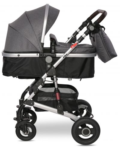 Детска количка Lorelli - Alba Premium, Steel Grey - 4