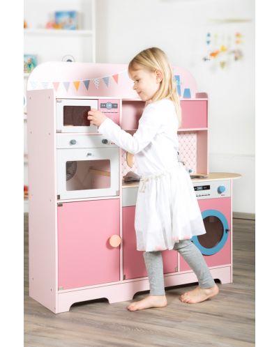 Детска кухня за игра Small Foot - розова, с аксесоари - 8