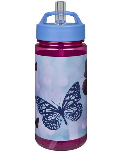 Детска бутилка за вода Undercover Scooli - Aero, Пеперуди, 500 ml - 2
