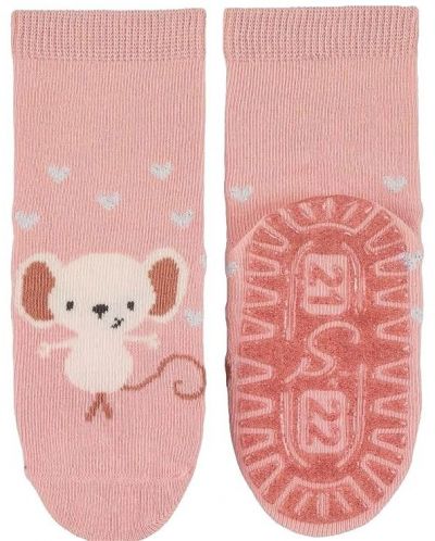 Детски чорапи със силикон Sterntaler - С мишка, 19/20 размер, 12-18 месеца - 1