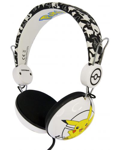 Детски слушалки OTL Technologies - Pikachu Japanese, бели - 2