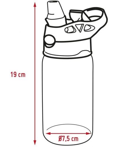 Детска бутилка от тритан с дръжка Nerthus - Джунгла, 450 ml - 2