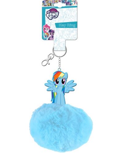Детски ключодържател Kids Licensing - Little Pony, с пух, син