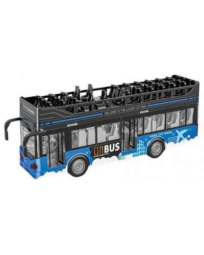 Детска играчка Raya Toys - Автобус на два етажа, Traffic Bus, 1:16 - 2
