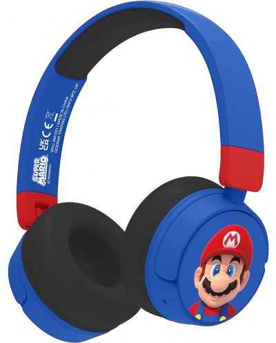 Детски слушалки OTL Technologies - Super Mario, безжични, сини - 1