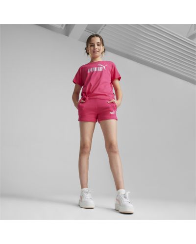 Детска тениска Puma - Essentials+ Logo , розова - 5