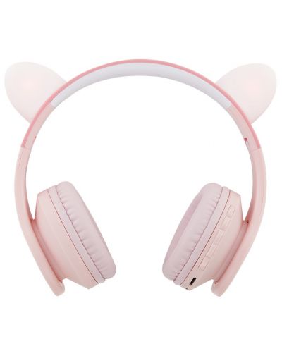 Детски слушалки PowerLocus - P1 Ears, безжични, розови - 3