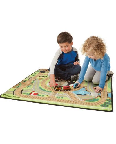 Детско килимче за игра Melissa & Doug - Влакова композиция - 3
